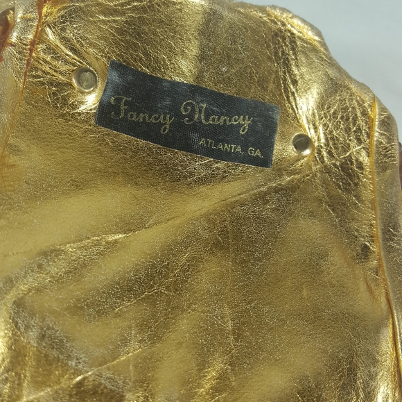 Fancy Nancy Gold Bag With Copper and Amethyst Deco - Picture 6 of 8